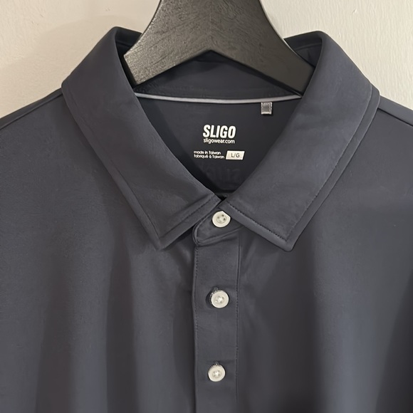 Men’s Sligo golf polo charcoal grey size large - Picture 2 of 3